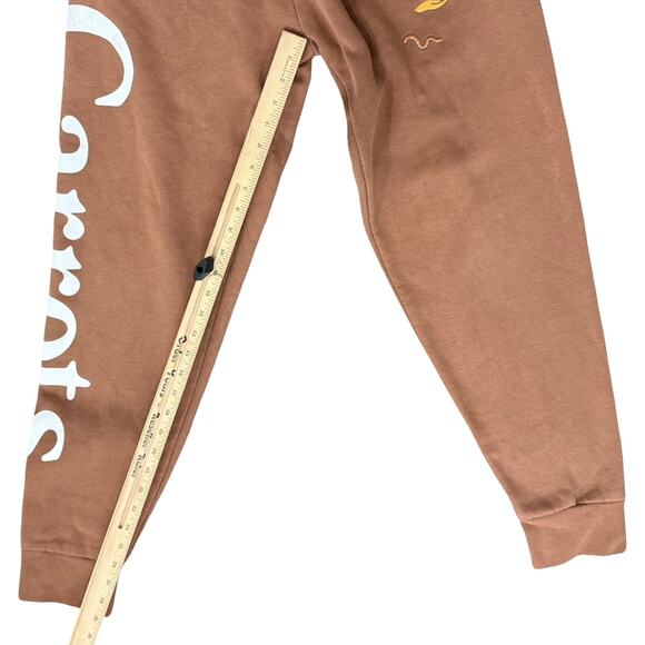 Carrots Anwar x Crocs Brown Logo Embroidered Sweatpants Joggers size S - Picture 8 of 12